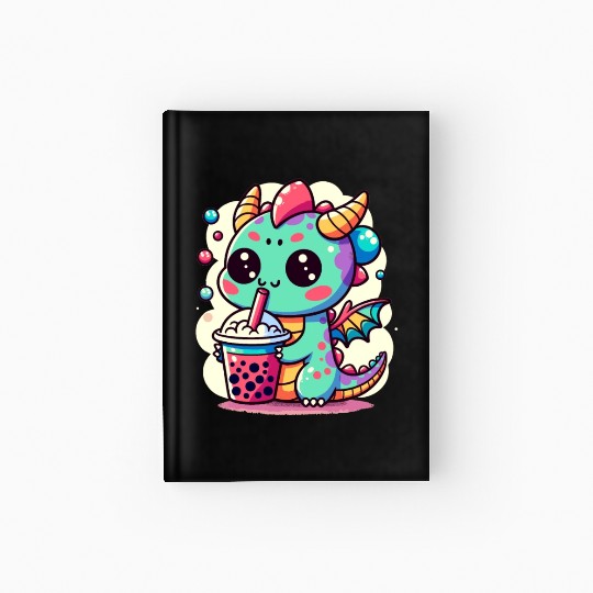 Boba Tea Dragon Kawaii Hardcover Journal