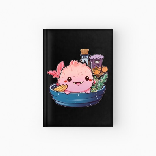 Axolotl Ramen Anime Kawaii Japanese Noodles Girls Hardcover Journal