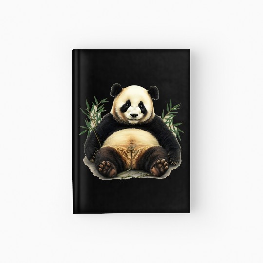 Panda Chilling Hardcover Journal
