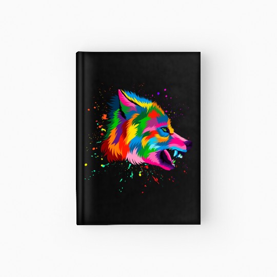 Angry Wolf Head Hardcover Journal