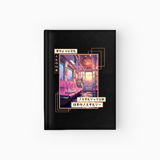 Japanese Aesthetic Subway Streetwear Vaporwave Ret Hardcover Journal