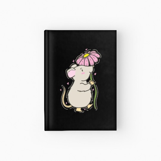 Mouse with Flower Nature Cheese Pet Hardcover Journal