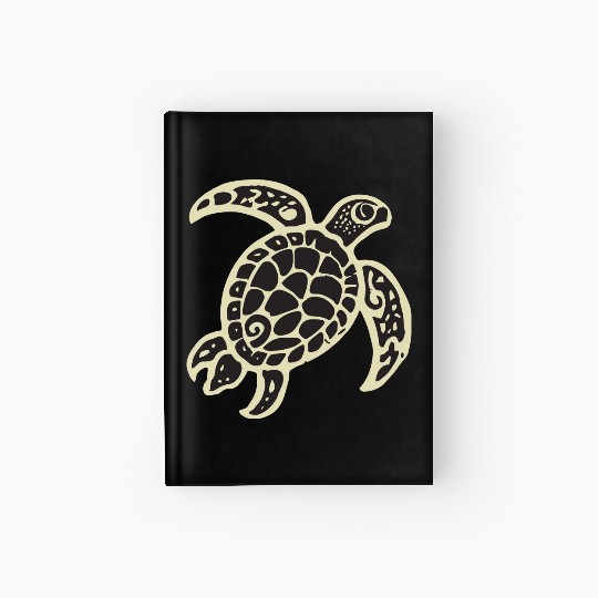 Sea Turtle Design 2 Color Vector Hardcover Journal