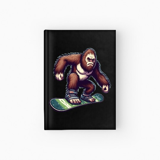 Bigfoot Snowboard Hardcover Journal