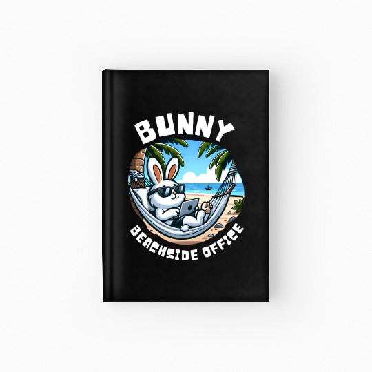 Bunny Beachside Office: Work and Waves Hardcover Journal