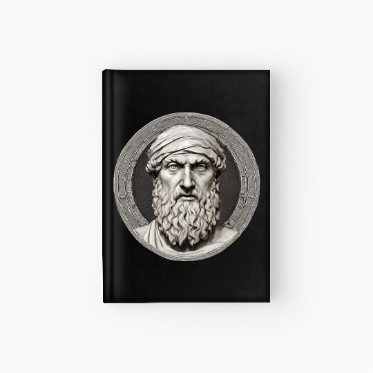 Pythagoras Greek Mathematician Artwork Hardcover Journal