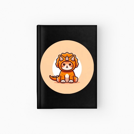 Cat in Stegosaurus Costume Hardcover Journal