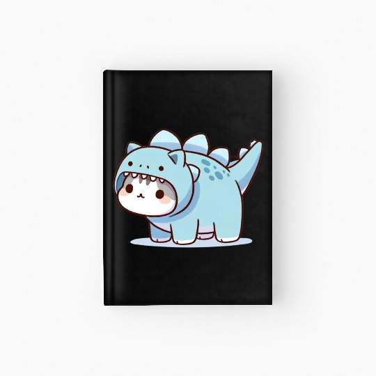 Cat in Stegosaurus Costume Hardcover Journal
