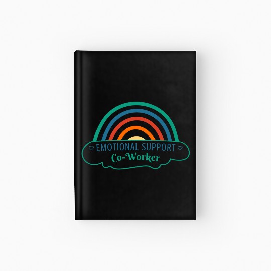 Emotional Support Co-Worker Work Bestie Blue Hardcover Journal