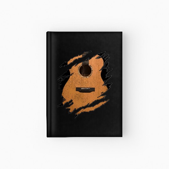 Guitar Player Gift Vintage Guitarist Hardcover Journal