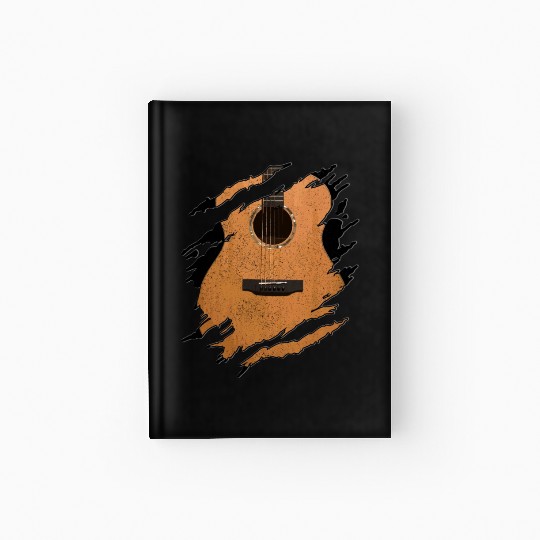 Guitar Player Gift Vintage Guitarist Hardcover Journal