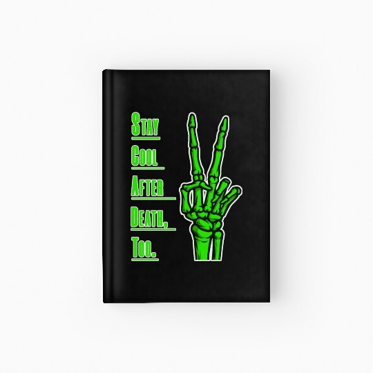 Cool Hand Skeleton Art. Hardcover Journal