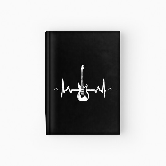 Guitar Player Gift Vintage Guitarist Hardcover Journal