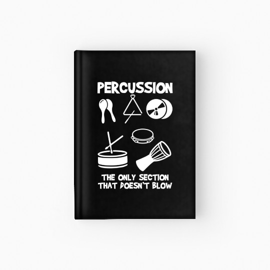 Drummer Marching Band Orchestra Percussion Hardcover Journal
