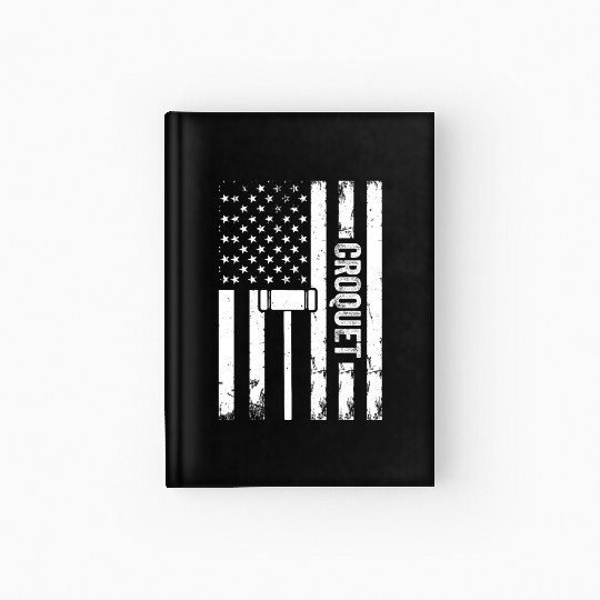 Croquet Player Croquet US Flag Croquet Hardcover Journal