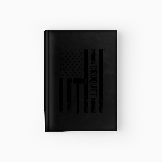 Croquet Player Croquet US Flag Hardcover Journal