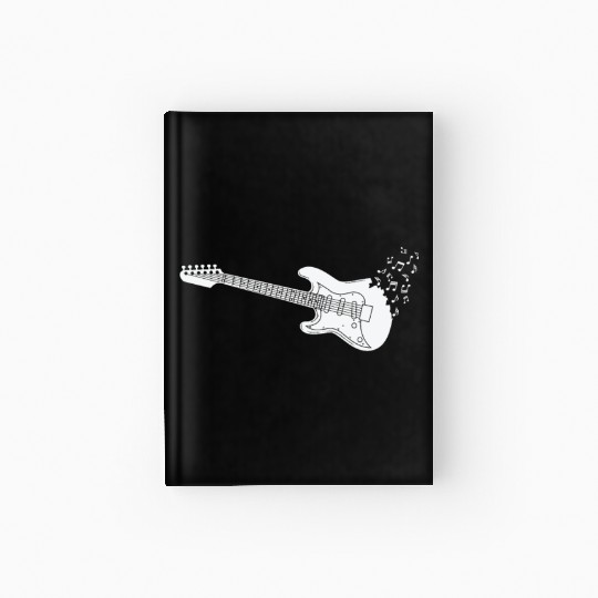 electric Guitar Music Music Note Hardcover Journal