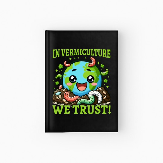 Worm Farming Earthworm Gardener Vermiculture Hardcover Journal