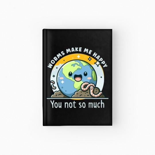 Worm Farming Earthworm Gardener Vermiculture Hardcover Journal