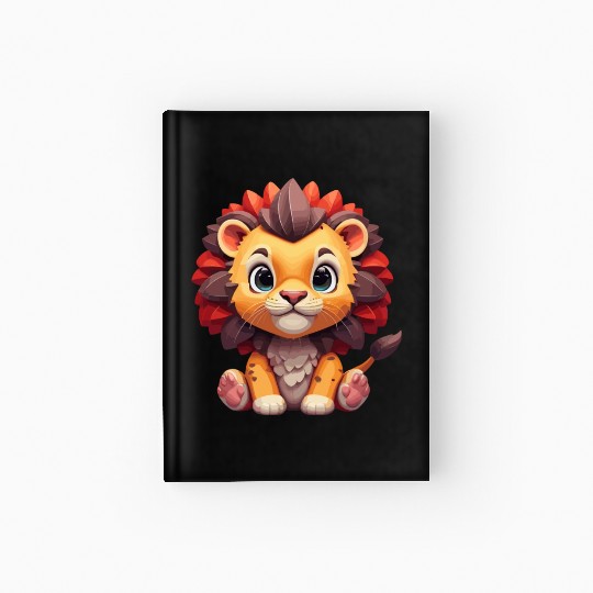 cute lion design Hardcover Journal
