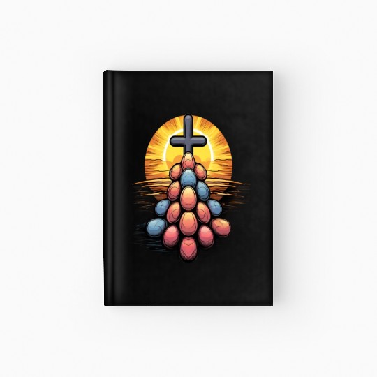 Christian Easter Day Cross Easter Egg Hunt Hardcover Journal