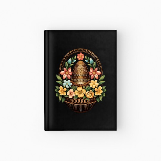 Easter Day Easter Egg Basket Mandala Art Egg Hunt Hardcover Journal