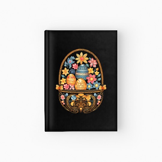 Easter Day Easter Egg Basket Mandala Art Egg Hunt Hardcover Journal