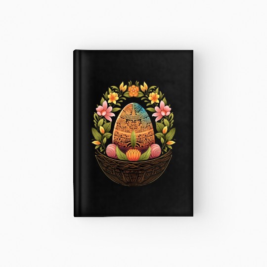 Easter Day Easter Egg Basket Mandala Art Egg Hunt Hardcover Journal