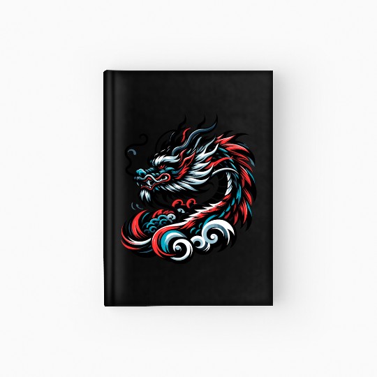 Colorful Chinese Dragon Artwork Essentials Hardcover Journal