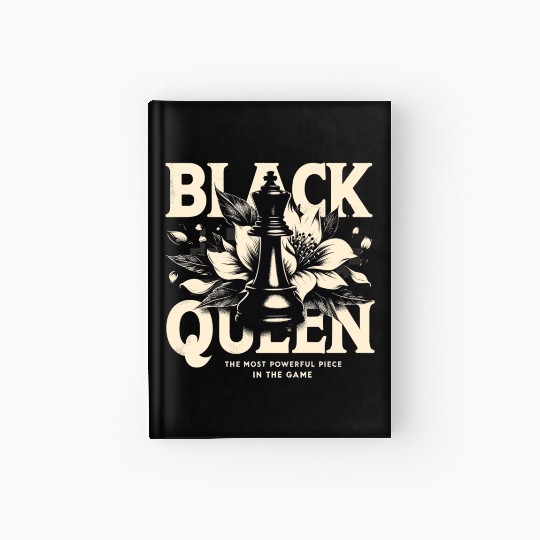 Black Queen The Most Powerful Chess African USA Hardcover Journal