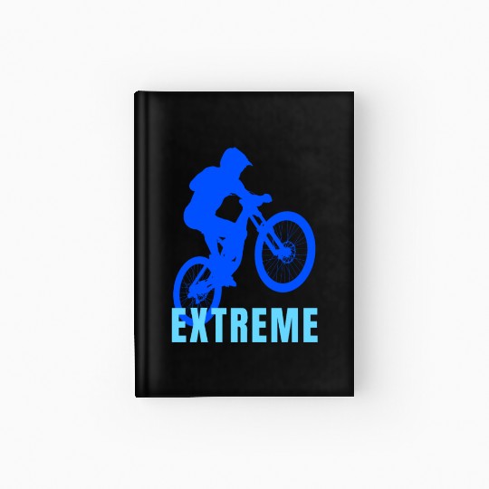 Mountain Bike (blue and light blue design) Hardcover Journal