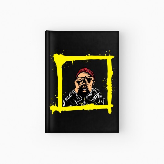 Yellow Brown Red Colorful Graffiti Illustration Hardcover Journal