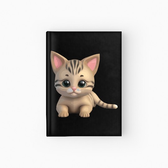 cute baby cat design Hardcover Journal