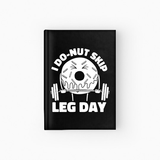 Fitness Donut Funny Donut Gym Hardcover Journal