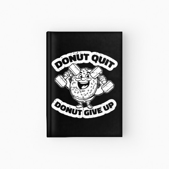 Fitness Donut Funny Donut Gym Hardcover Journal