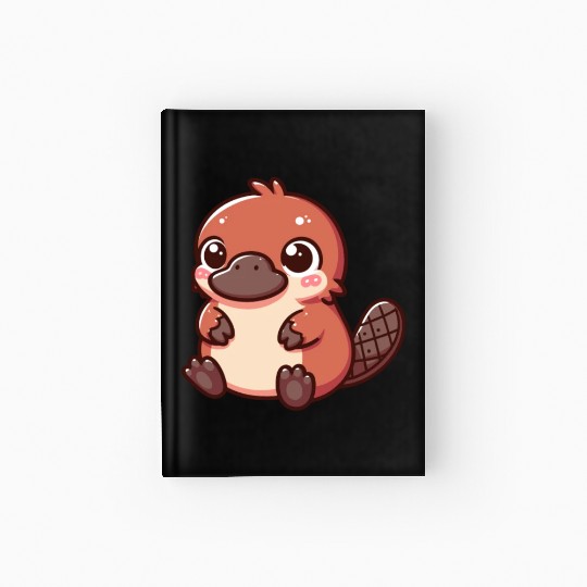 Playful Platypus Cartoon Hardcover Journal