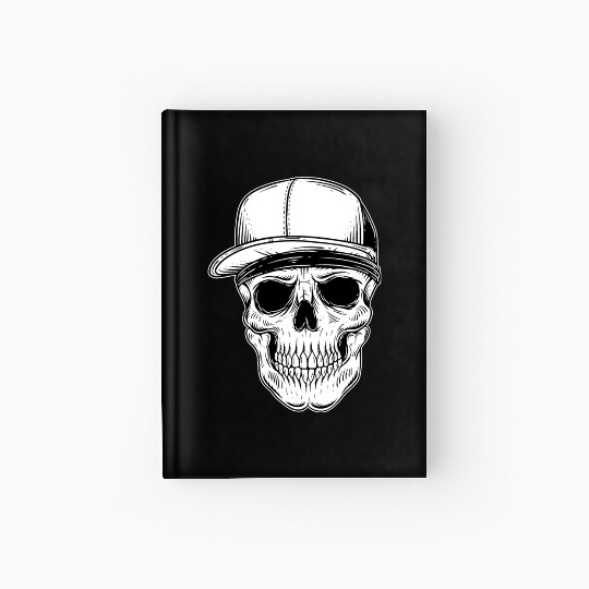 Vintage Skull Gangster use Cap Hardcover Journal