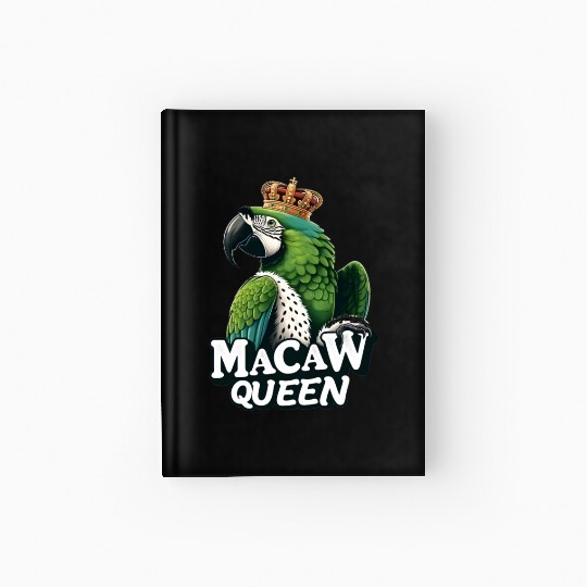 Green Macaw Ornithologist Macaw Queen Hardcover Journal