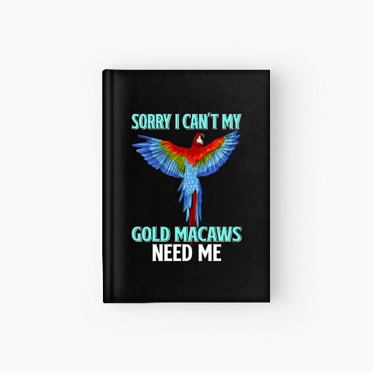 Gold Macaw Ornithologist Enthusiast Gift Hardcover Journal