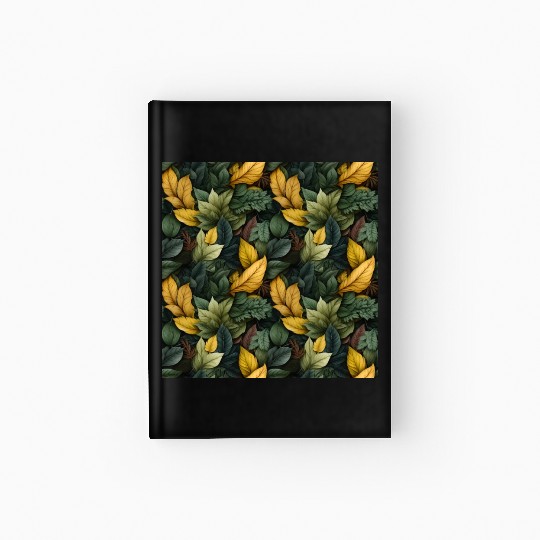 Fall Leaves Pattern Hardcover Journal