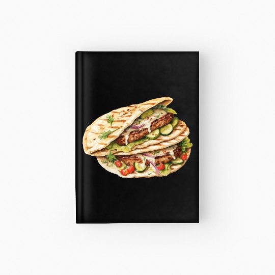 Greek Gyros With Tzatziki Sauce Hardcover Journal