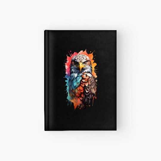 Stunningly colored bald eagle Hardcover Journal