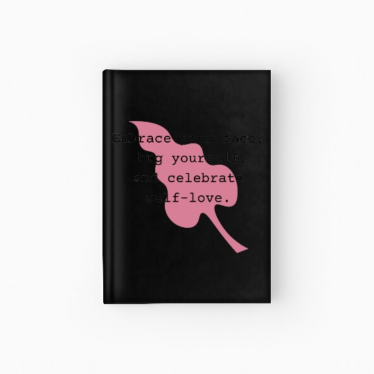 Self-Love Affirmation Leaf Design Hardcover Journal