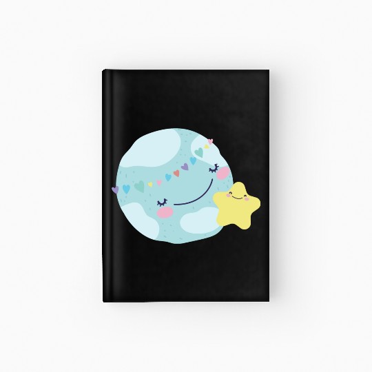 Moon and star Hardcover Journal