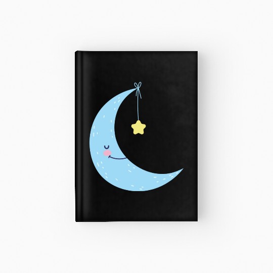 Moon and star Hardcover Journal