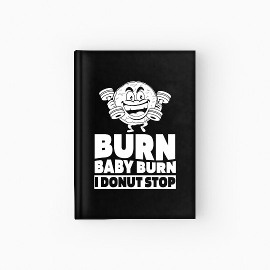 Fitness Donut Funny Donut Gym Hardcover Journal