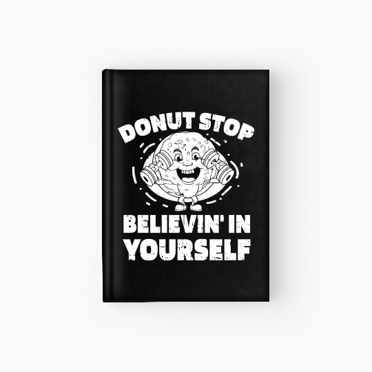 Fitness Donut Funny Donut Gym Hardcover Journal