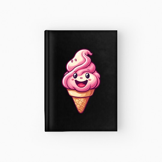 Smiling Ice Cream Delight Hardcover Journal