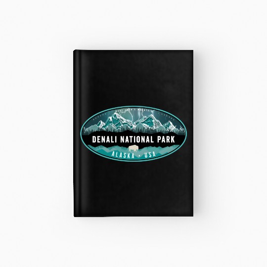 Denali National Park Alaska Hiking Camg Hardcover Journal