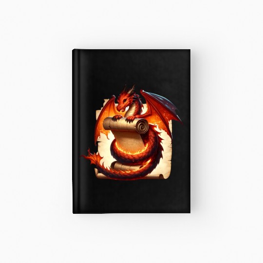 Fantasy Creature Papyrus Scroll Dungeon Dragon Hardcover Journal